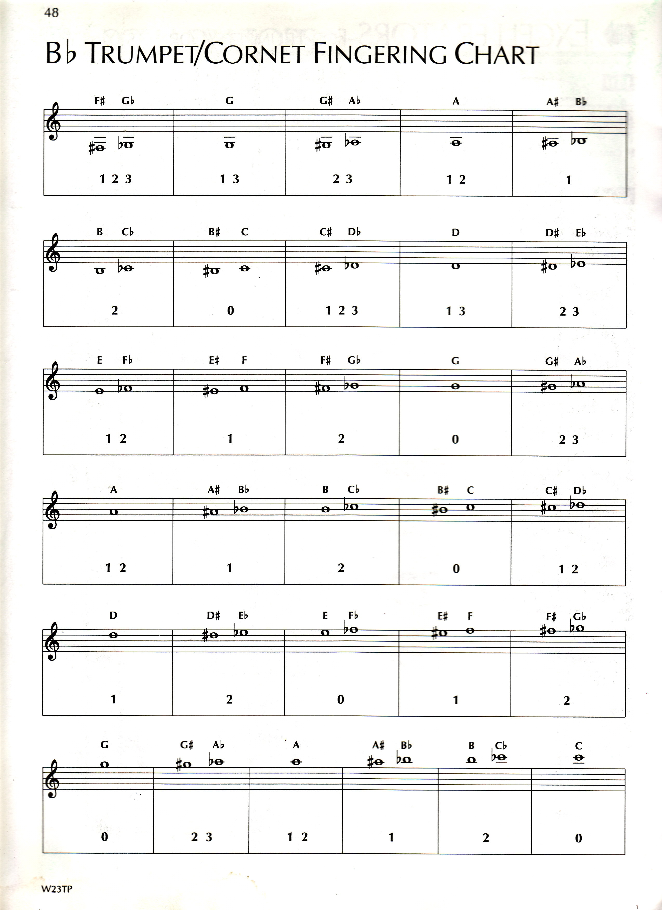 Blank Trumpet Chart